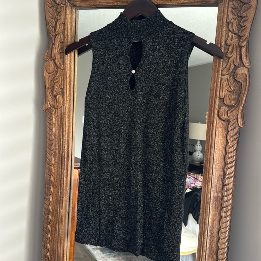 NWT Black and Silver Top